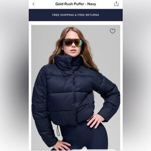 ALO Yoga Gold Rush Puffer- Navy